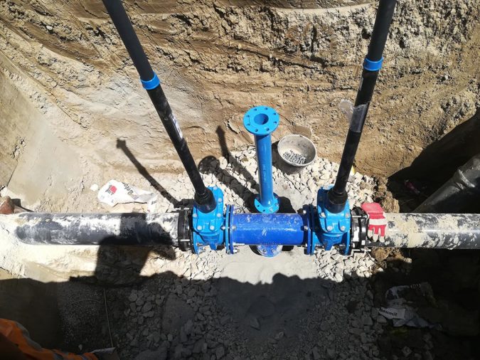 Výtlačný rad tlakovej kanalizácie Presskan